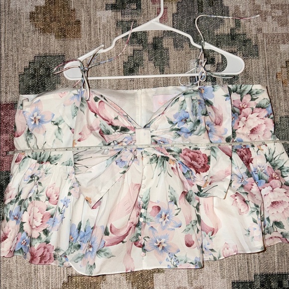 Selkie Sacr Coeur White Poplin Bow Accent Top Romantic Luxe Pre Loved - Picture 10 of 12